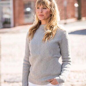 Nantucket Looms Gray Boatneck Sweater